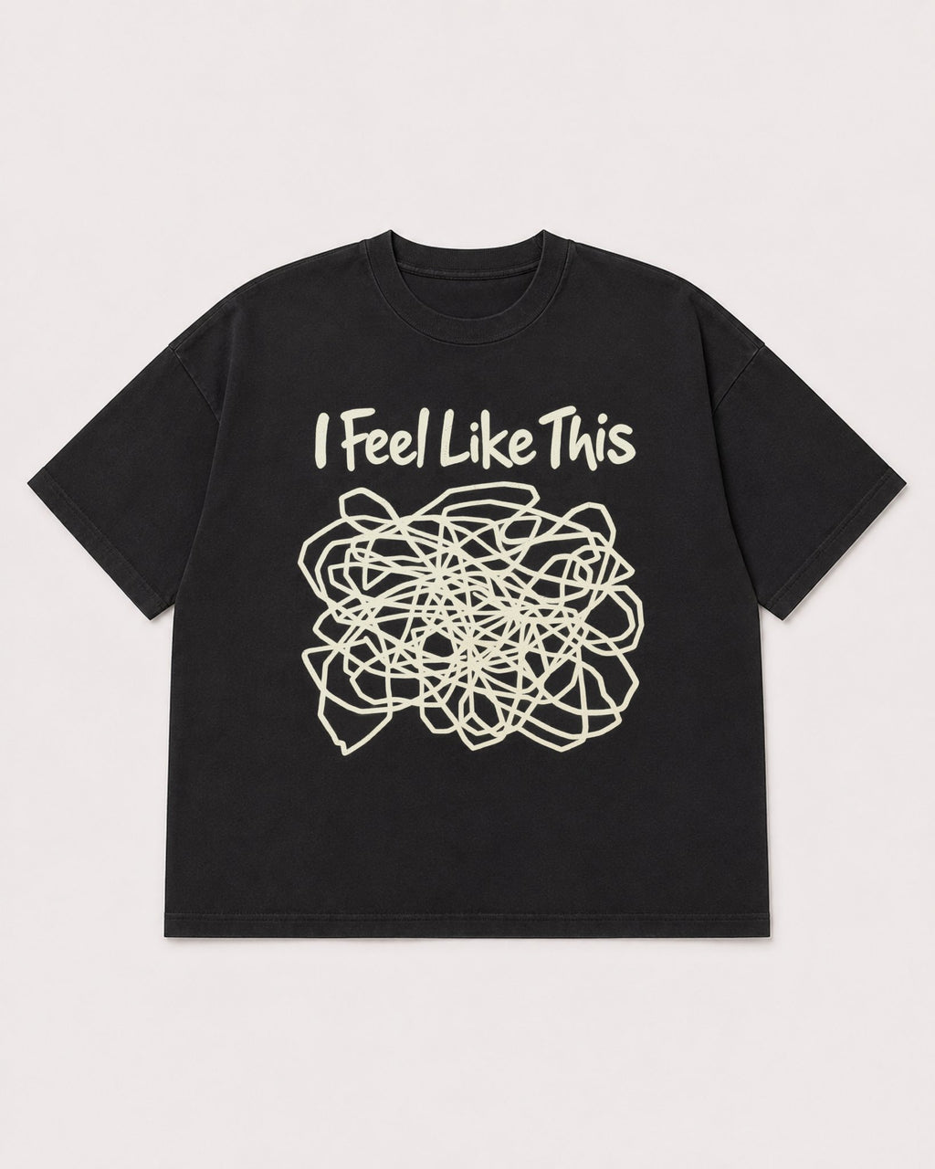 Mockup Boxy Heavyweight Tee Black product