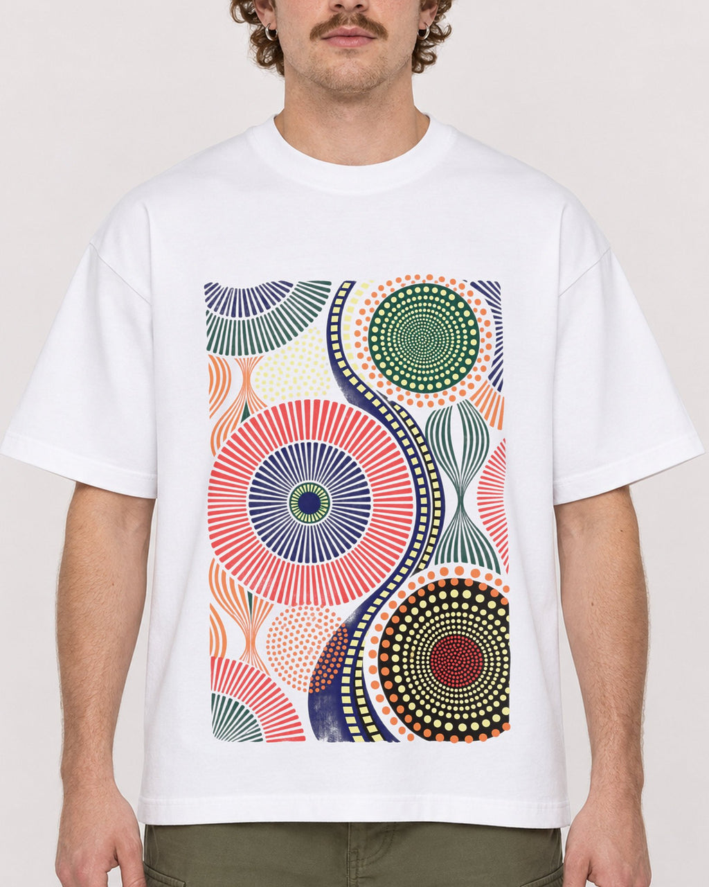 Mockup Boxy Heavyweight Tee White male close-up 09