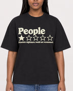 Mockup Boxy Heavyweight Tee Black female close-up 04