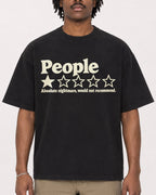 Mockup Boxy Heavyweight Tee Black male close-up 04