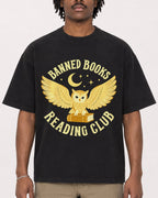 Mockup Boxy Heavyweight Tee Black male close-up 04