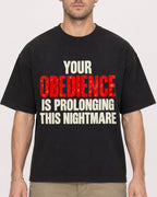 Mockup Boxy Heavyweight Tee Black male close-up 08