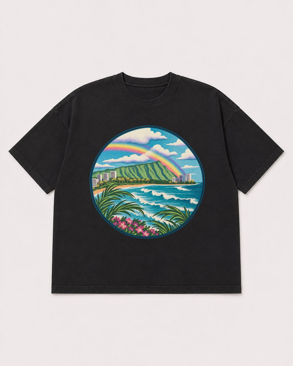 Mockup Boxy Heavyweight Tee Black product