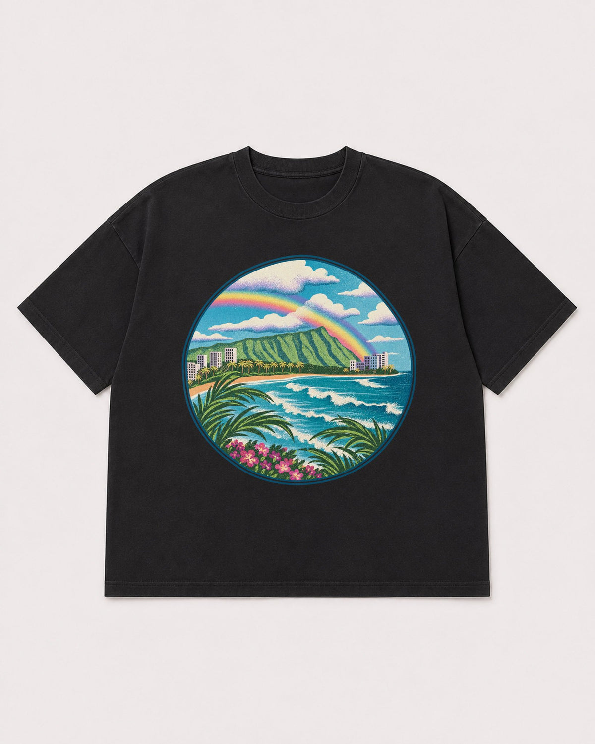 Mockup Boxy Heavyweight Tee Black product
