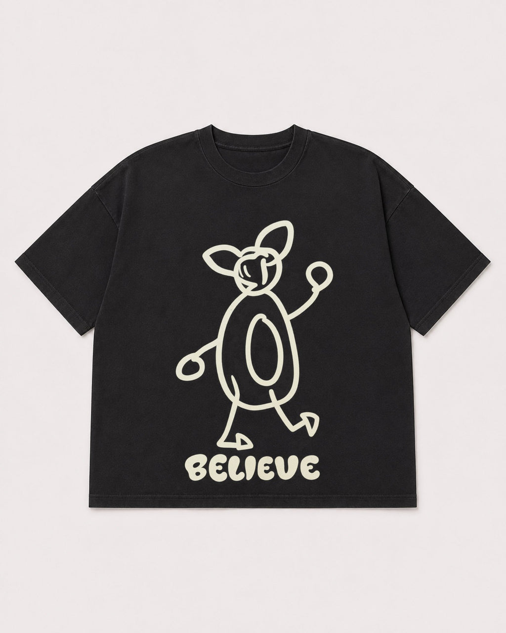 Mockup Boxy Heavyweight Tee Black product