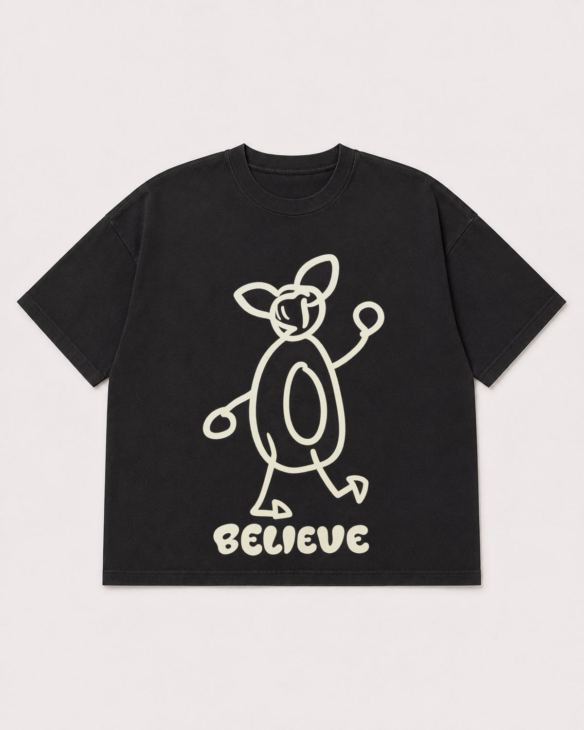 Mockup Boxy Heavyweight Tee Black product