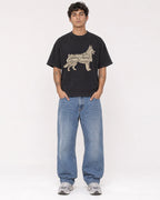 Mockup Boxy Heavyweight Tee Black male full-body 06