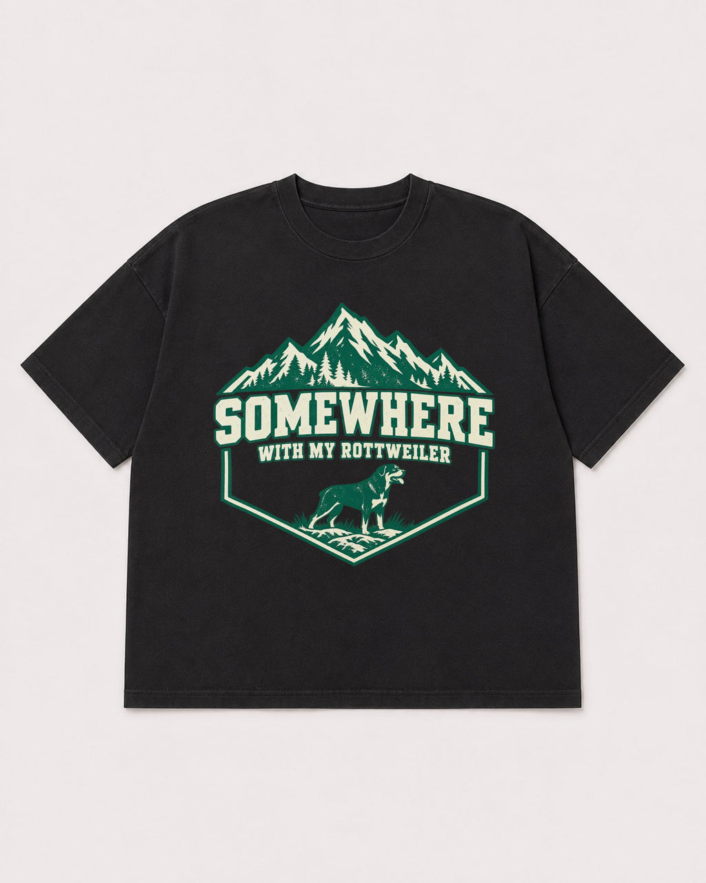 Mockup Boxy Heavyweight Tee Black product