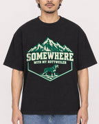 Mockup Boxy Heavyweight Tee Black male close-up 02
