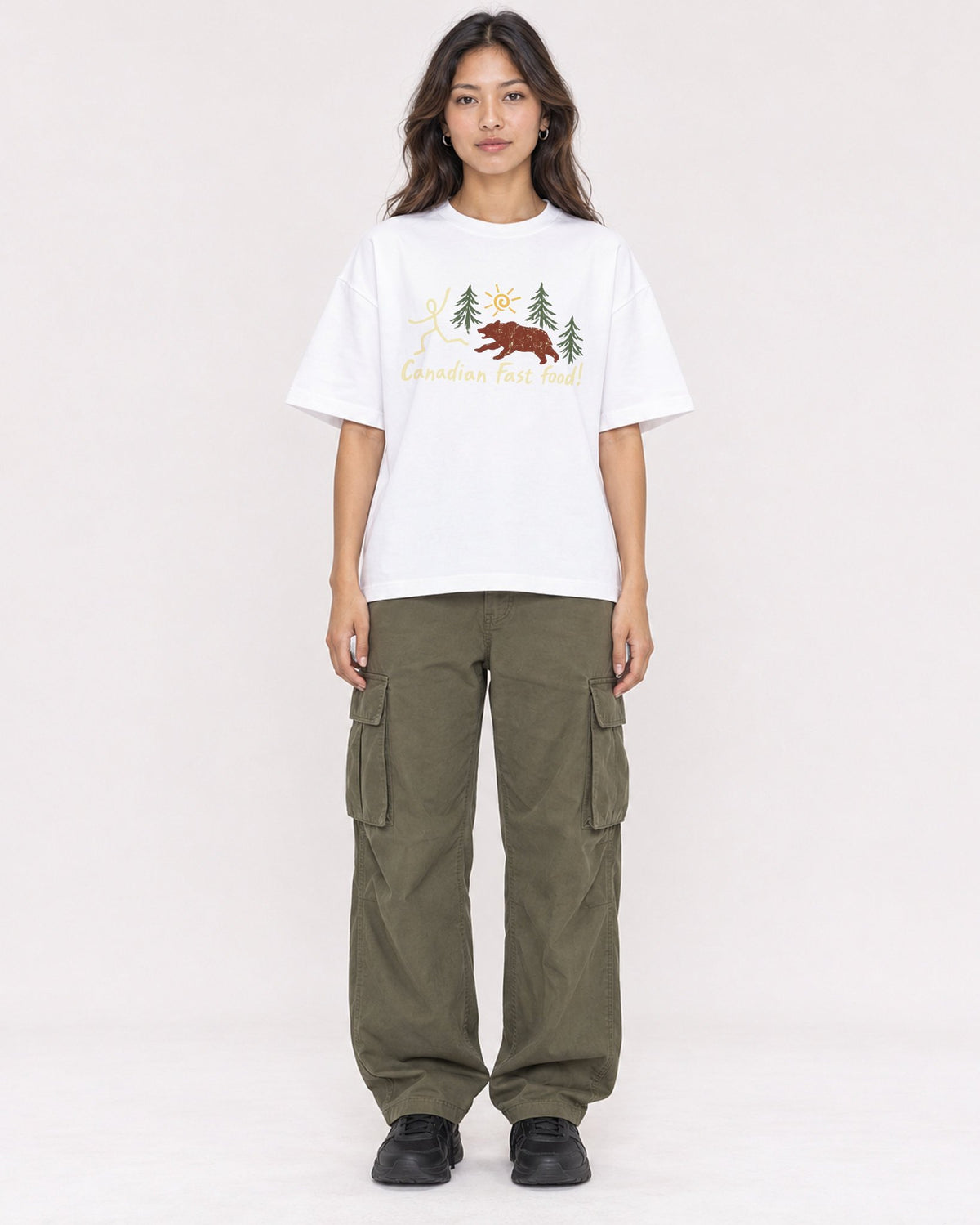 Mockup Boxy Heavyweight Tee White female full-body 02