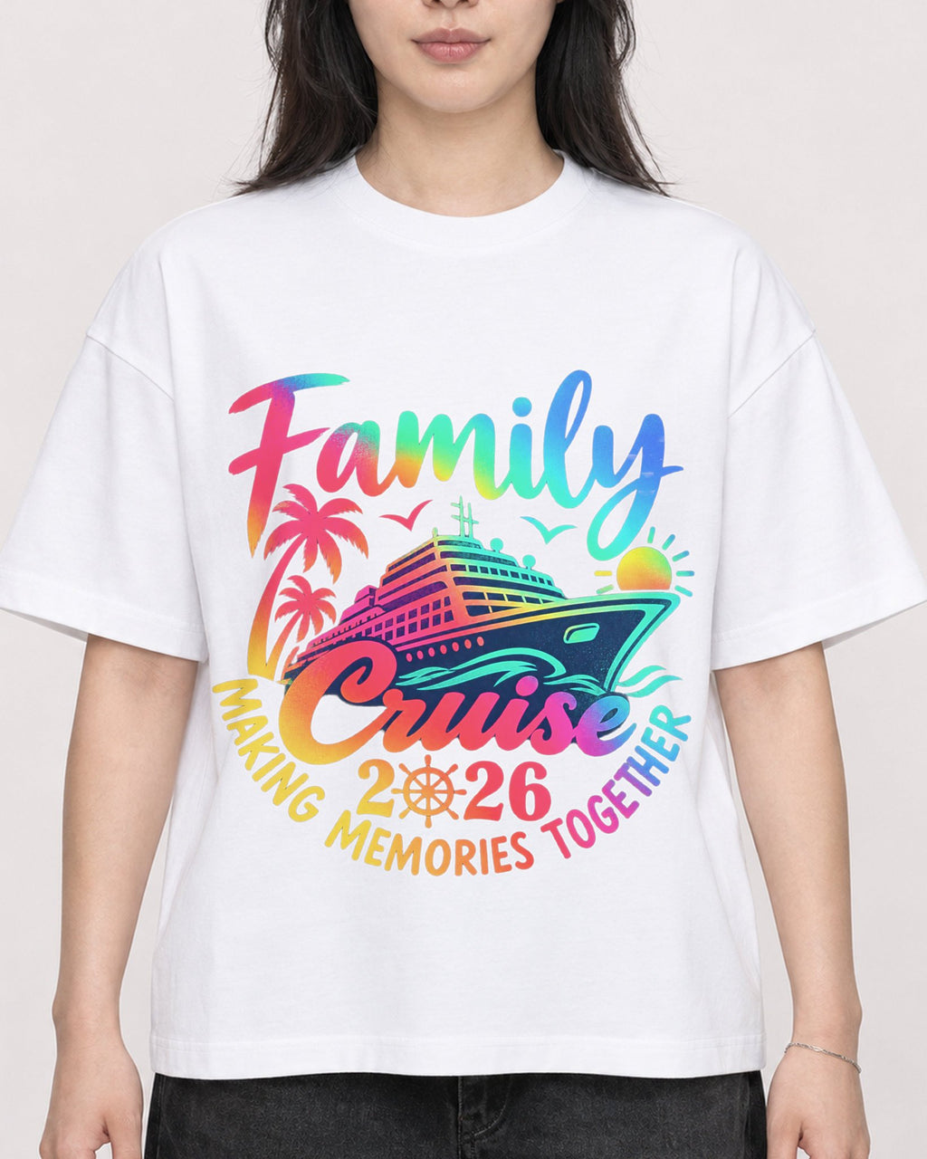 Mockup Boxy Heavyweight Tee White female close-up 13