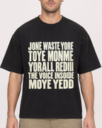 Mockup Boxy Heavyweight Tee Black male close-up 08