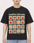 Mockup Boxy Heavyweight Tee Black male close-up 01