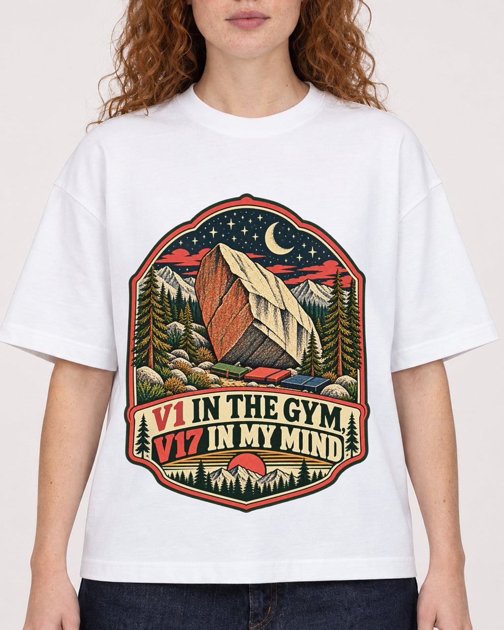Mockup Boxy Heavyweight Tee White female close-up 09
