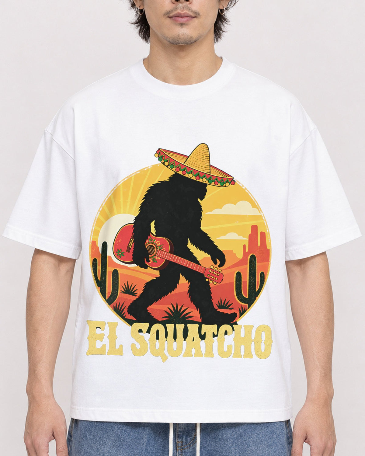 Mockup Boxy Heavyweight Tee White male close-up 03