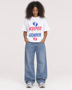 Mockup Boxy Heavyweight Tee White female full-body 05