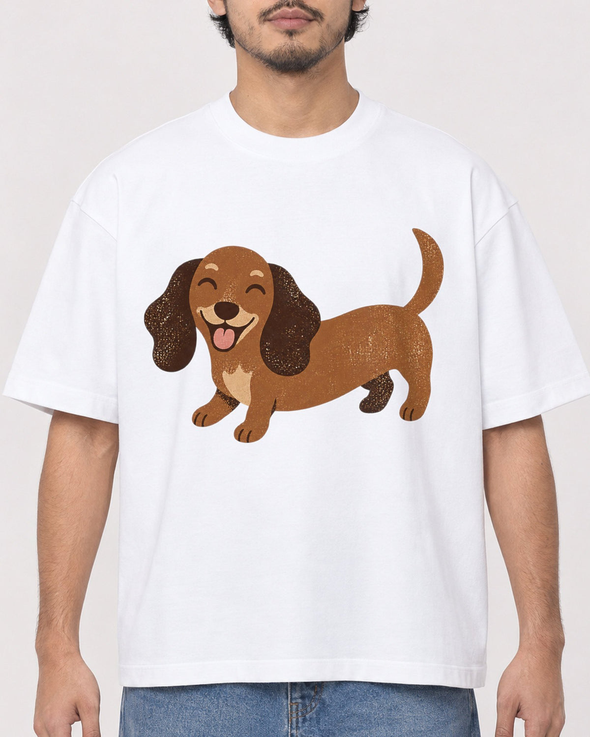 Mockup Boxy Heavyweight Tee White male close-up 02