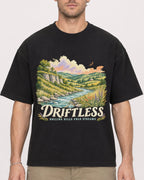 Mockup Boxy Heavyweight Tee Black male close-up 08