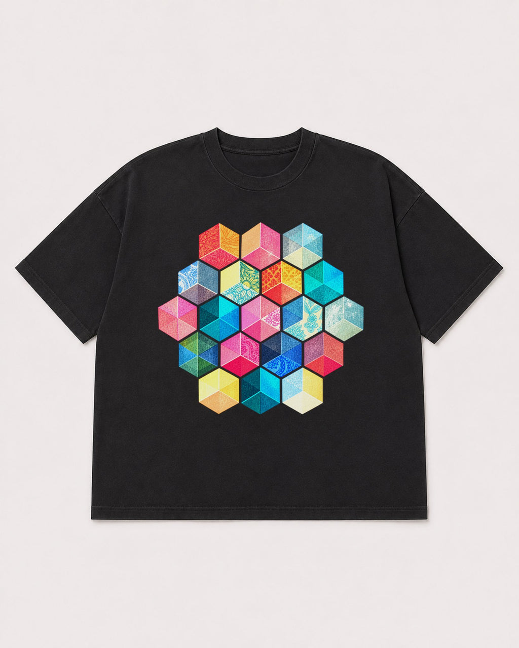 Mockup Boxy Heavyweight Tee Black product
