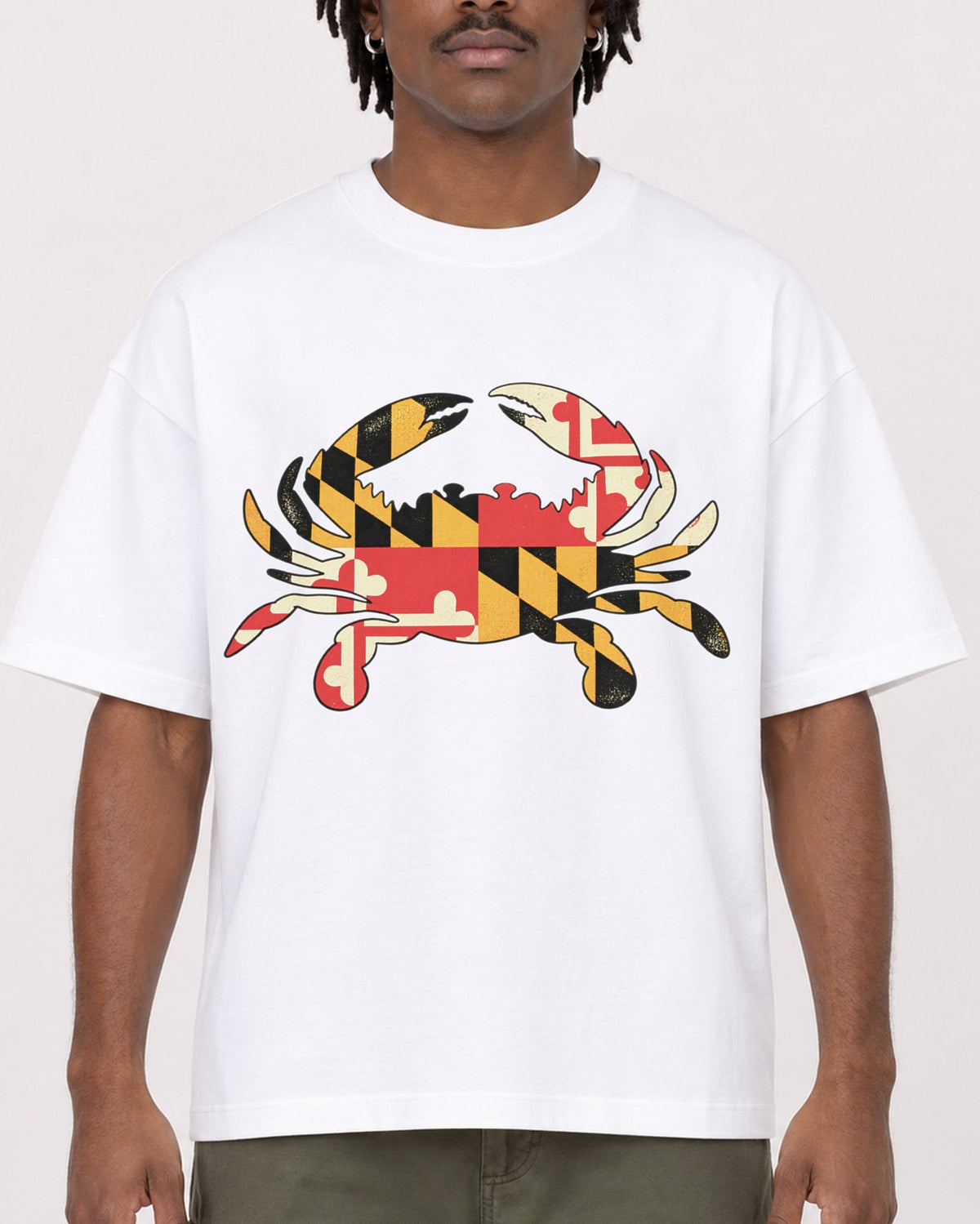Mockup Boxy Heavyweight Tee White male close-up 04