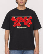 Mockup Boxy Heavyweight Tee Black male close-up 06