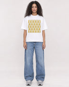 Mockup Boxy Heavyweight Tee White female full-body 10