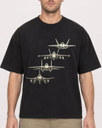Mockup Boxy Heavyweight Tee Black male close-up 08
