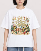 Mockup Boxy Heavyweight Tee White female close-up 11