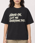 Mockup Boxy Heavyweight Tee Black female close-up 02