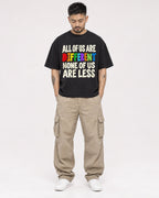 Mockup Boxy Heavyweight Tee Black male full-body 12