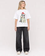 Mockup Boxy Heavyweight Tee White female full-body 08