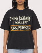 Mockup Boxy Heavyweight Tee Black female close-up 15