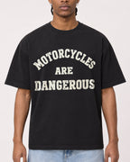 Mockup Boxy Heavyweight Tee Black male close-up 25