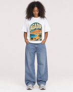 Mockup Boxy Heavyweight Tee White female full-body 05