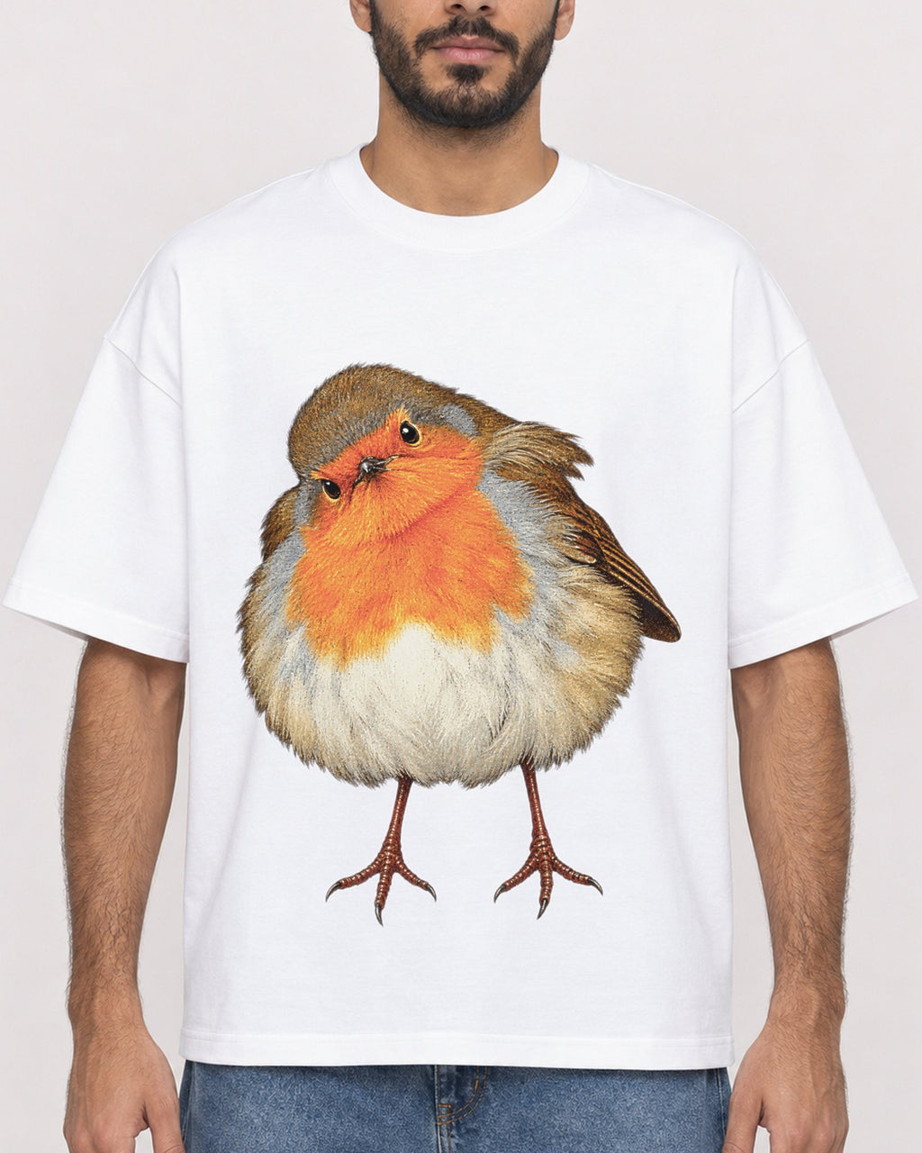 Mockup Boxy Heavyweight Tee White male close-up 07