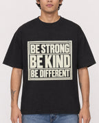 Mockup Boxy Heavyweight Tee Black male close-up 06