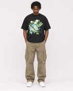 Mockup Boxy Heavyweight Tee Black male full-body 04