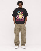 Mockup Boxy Heavyweight Tee Black male full-body 04