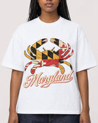 Mockup Boxy Heavyweight Tee White female close-up 04