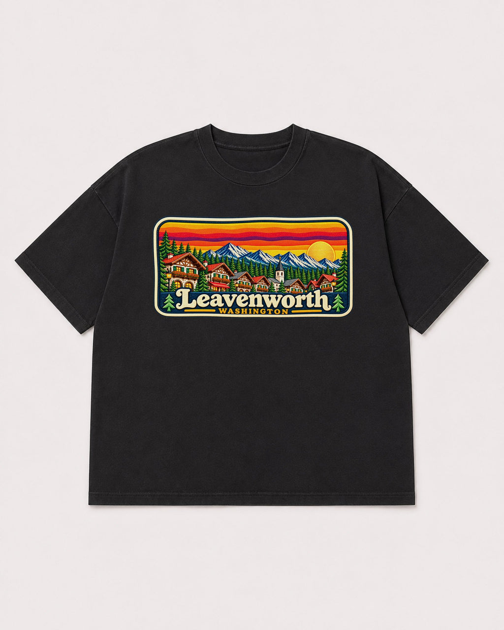 Mockup Boxy Heavyweight Tee Black product