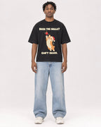 Mockup Boxy Heavyweight Tee Black male full-body 05