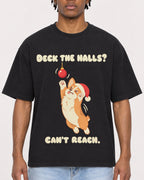 Mockup Boxy Heavyweight Tee Black male close-up 05