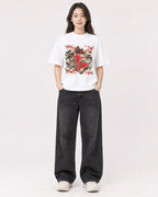 Mockup Boxy Heavyweight Tee White female full-body 03