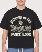 Mockup Boxy Heavyweight Tee Black male close-up 39
