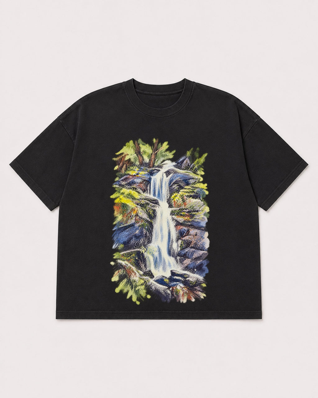 Mockup Boxy Heavyweight Tee Black product