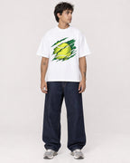 Mockup Boxy Heavyweight Tee White male full-body 06