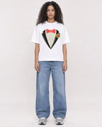 Mockup Boxy Heavyweight Tee White female full-body 10