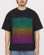 Mockup Boxy Heavyweight Tee Black male close-up 02