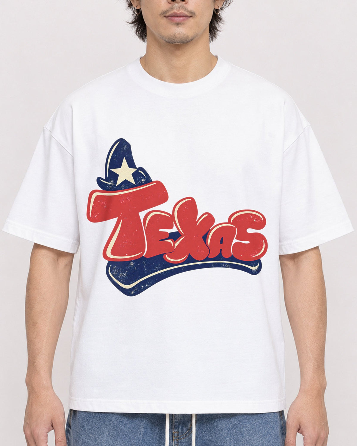 Mockup Boxy Heavyweight Tee White male close-up 03