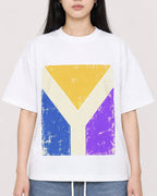 Mockup Boxy Heavyweight Tee White female close-up 01